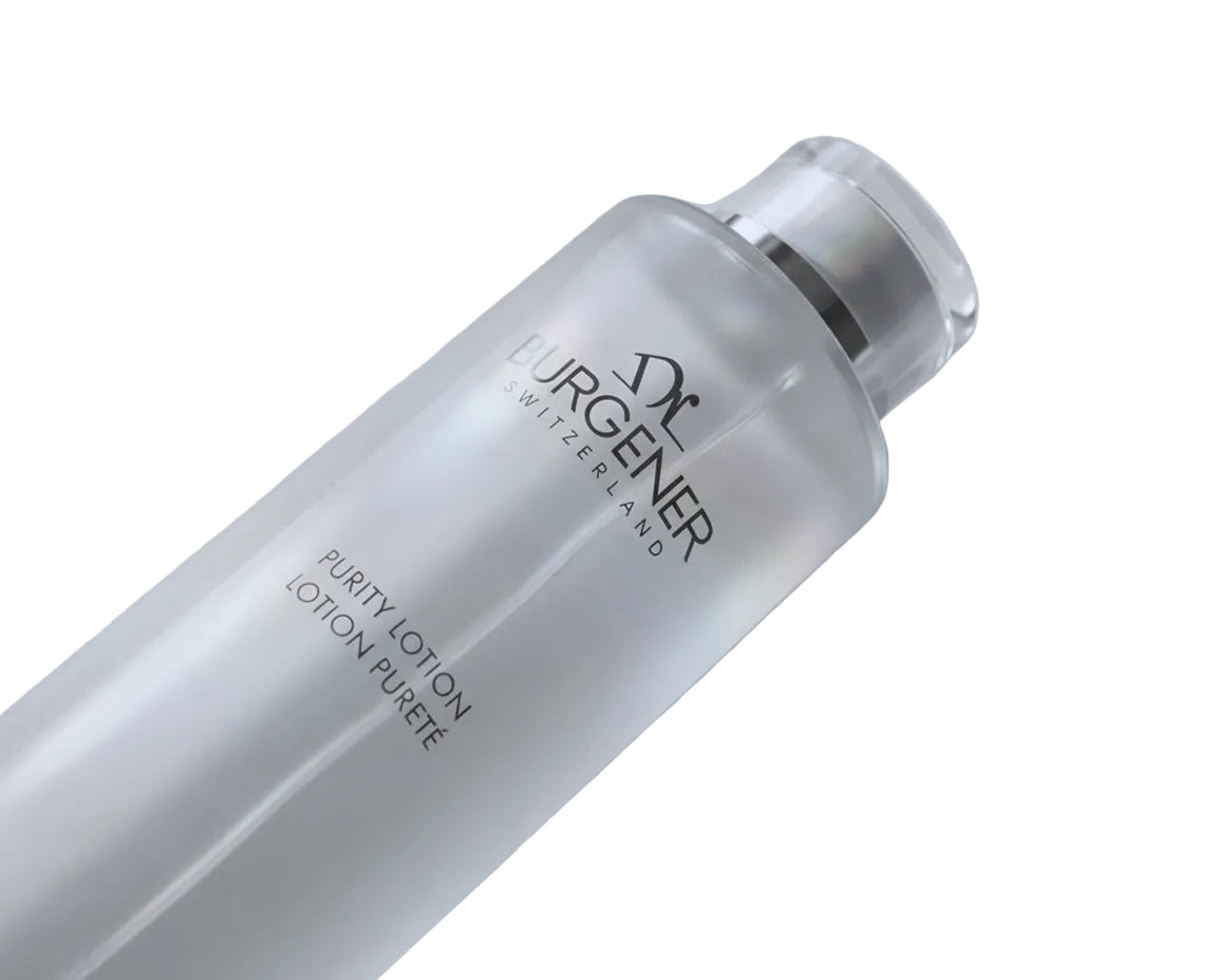 Purity Lotion bottle from Dr Burgener Switzerland