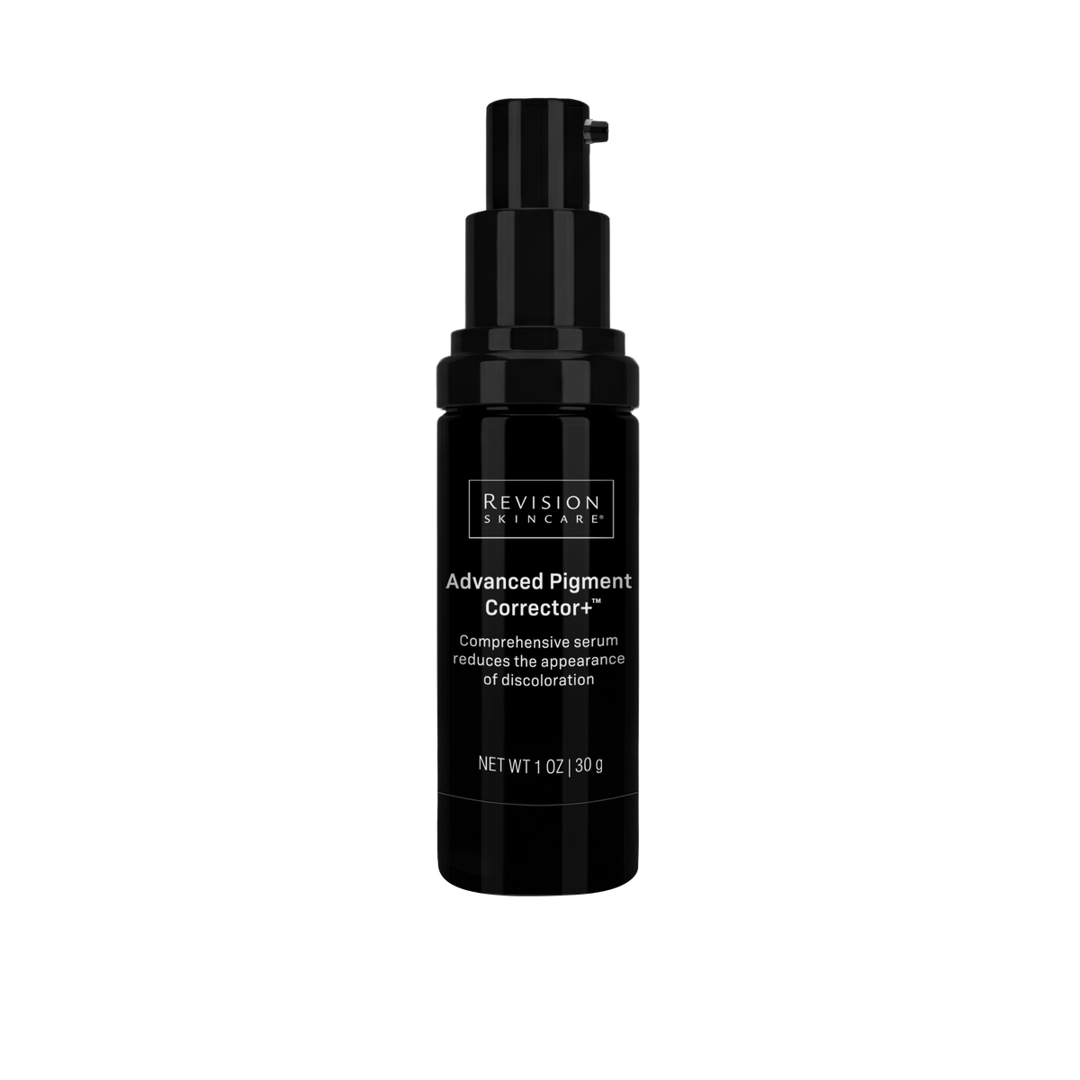 Revision Skincare Advanced Pigment Corrector black bottle with pump