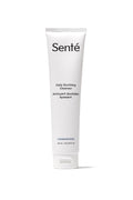 A white squeeze tube of Sente Daily Soothing Cleanser on a clean white background.