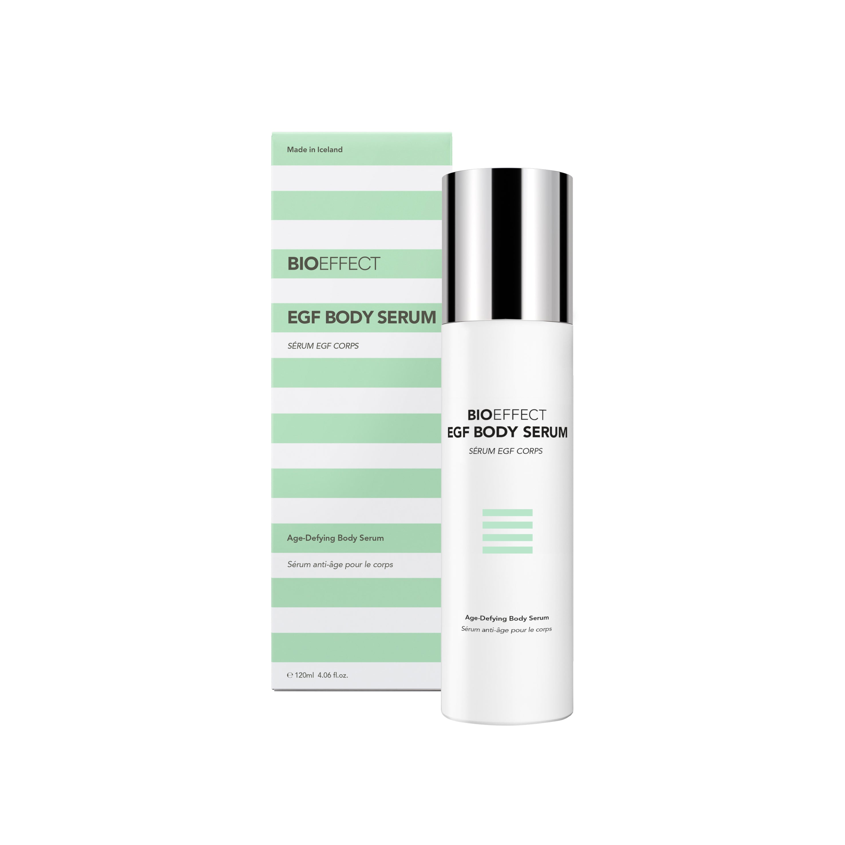 Bioeffect EGF Body Serum with packaging on a white background