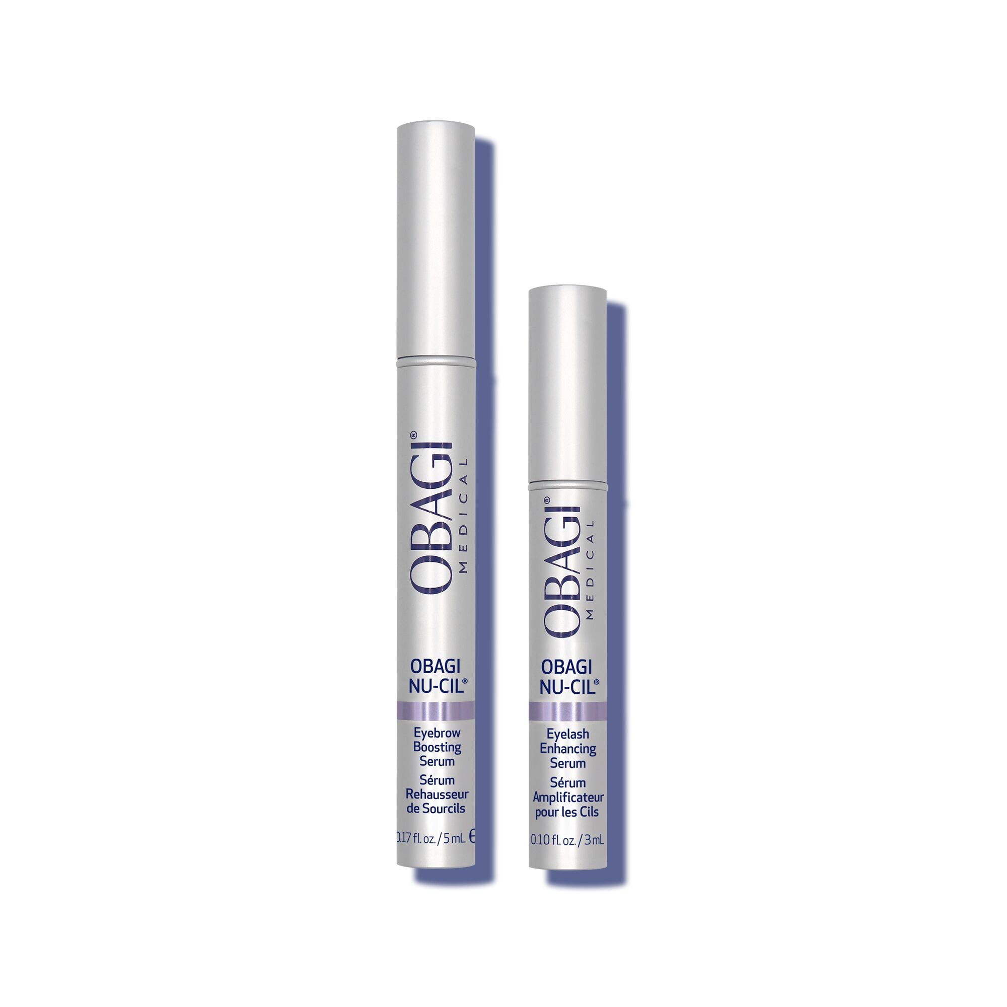 Obagi NU-CIL® Eyelash Enhancing Serum and Eyebrow Boosting Serum set with NouriPlex® Technology for thicker lashes and fuller brows
