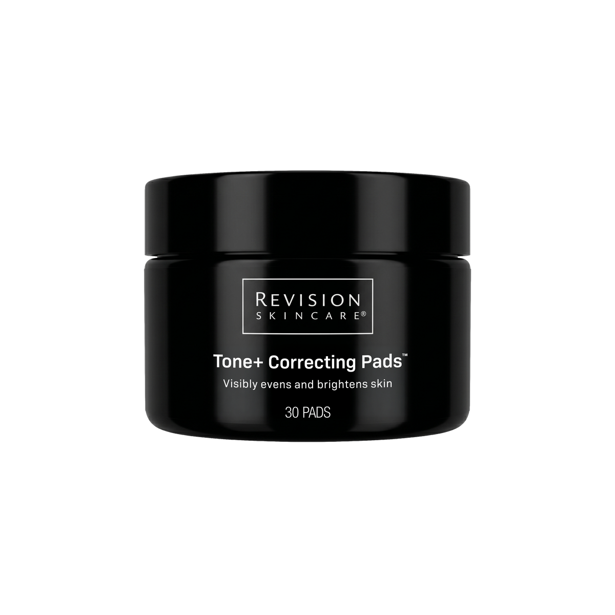 Revision Skincare Tone Correcting Pad black jar with lid